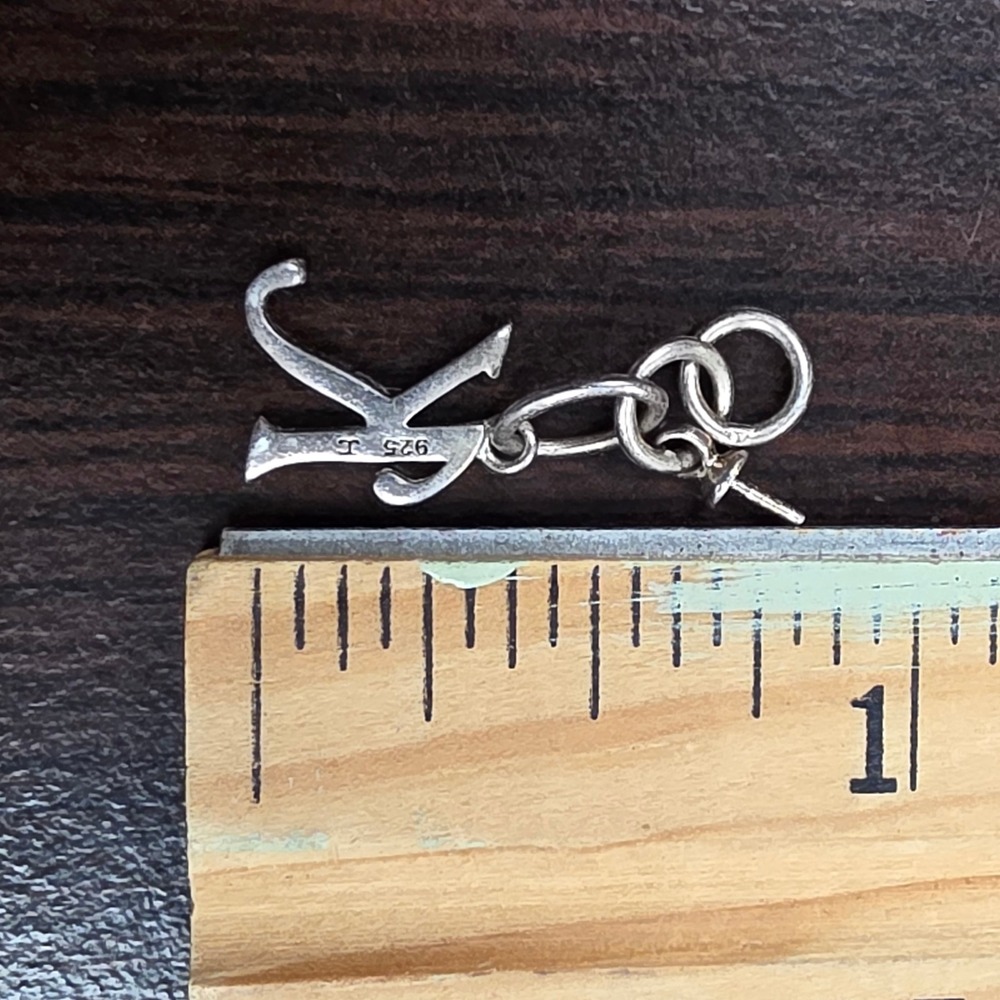 Sterling Silver Script Initial K Pendant Charm 925 Letter K Hallmark 0.72g - Picture 16 of 16